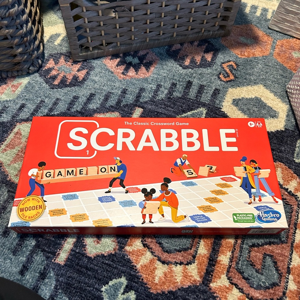 Hasbro Scrabble Board Game - Vibrant Red Edition
